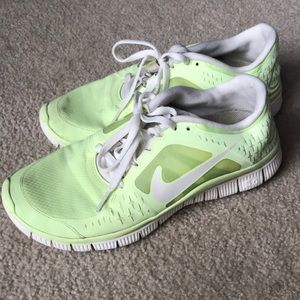 Yellow Nike Free Run 5.0 Size 9.5